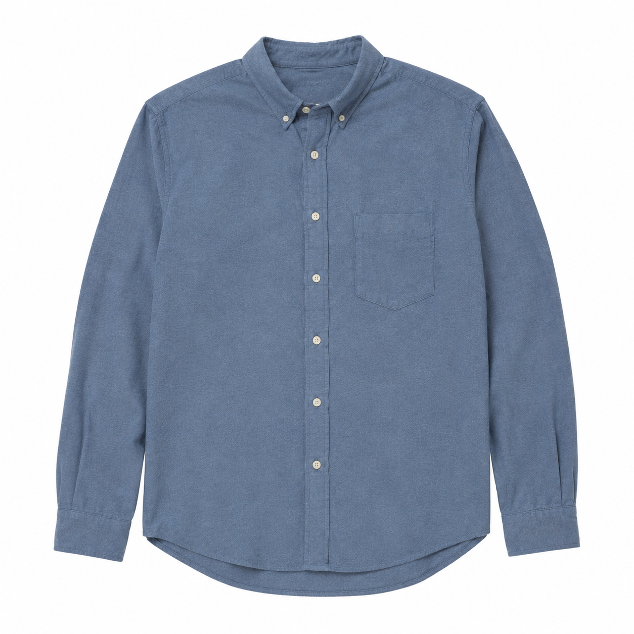 Harborline Brushed Oxford Shirt — Slate Blue