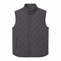 Channel Quilted Vest — Charcoal