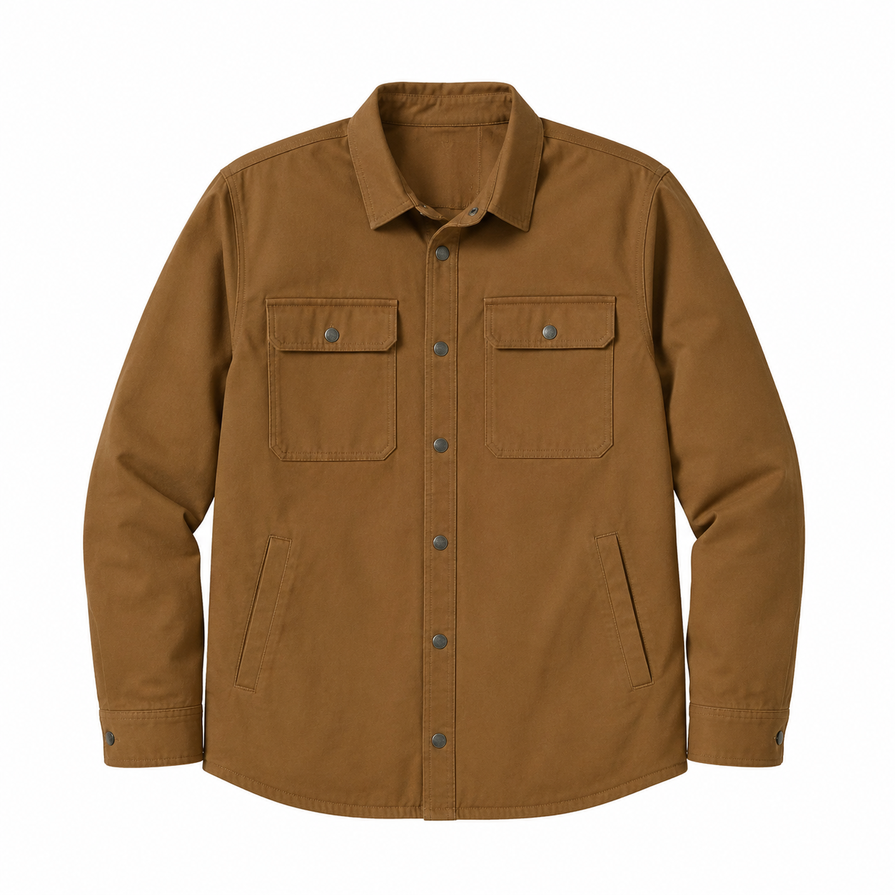 Ridgeline Canvas Overshirt — Tobacco Brown