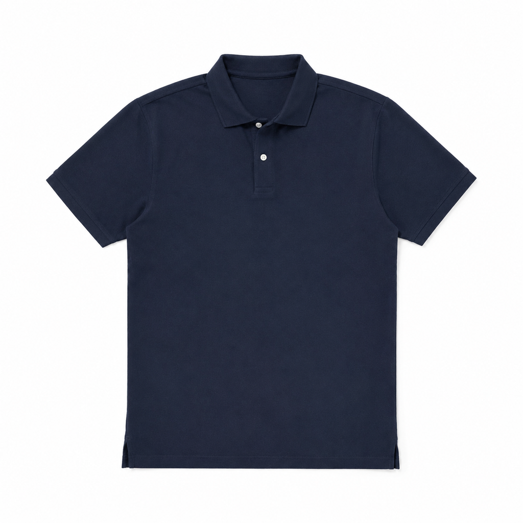 Soundview Pique Polo — Deep Navy