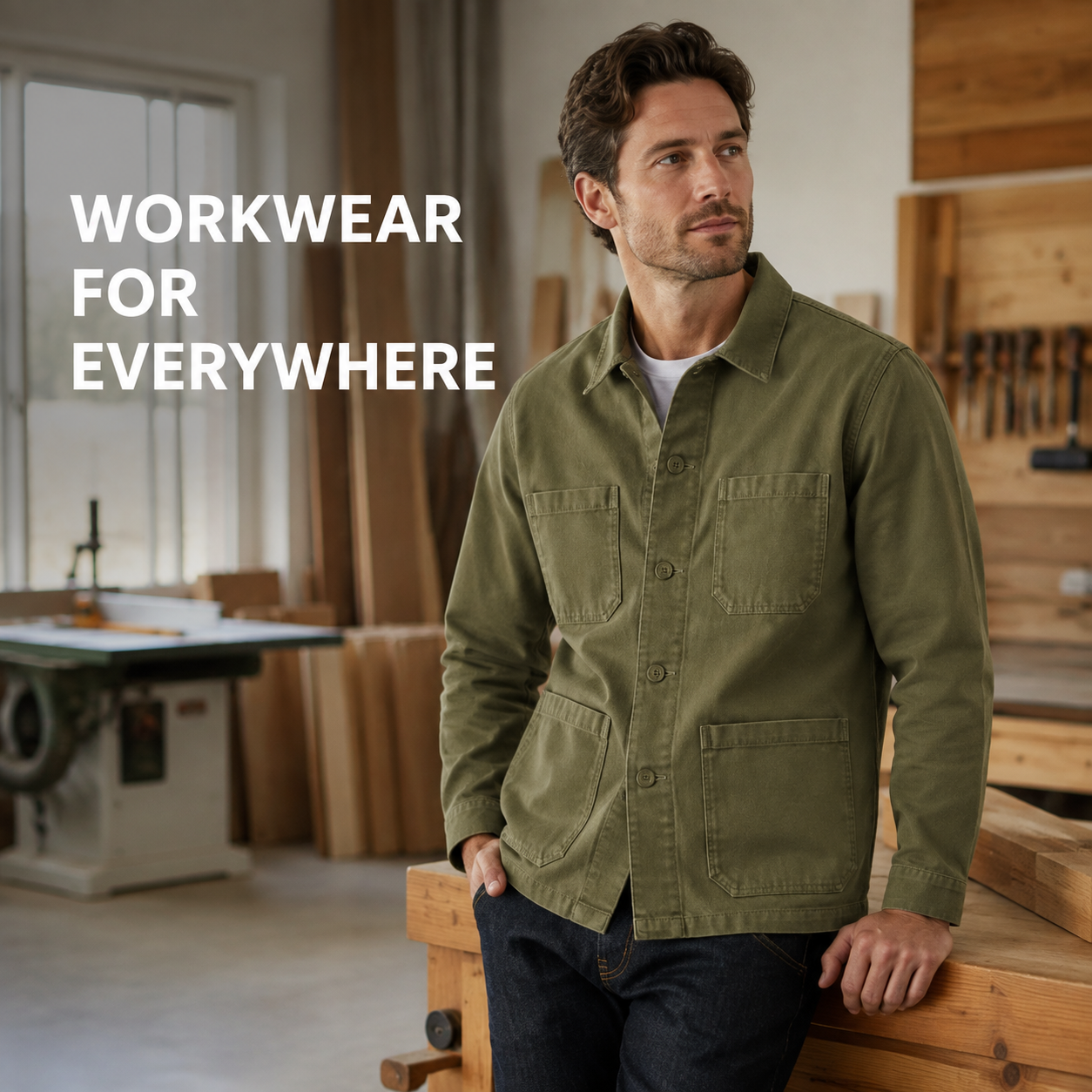 Northbank Chore Jacket — Olive Green