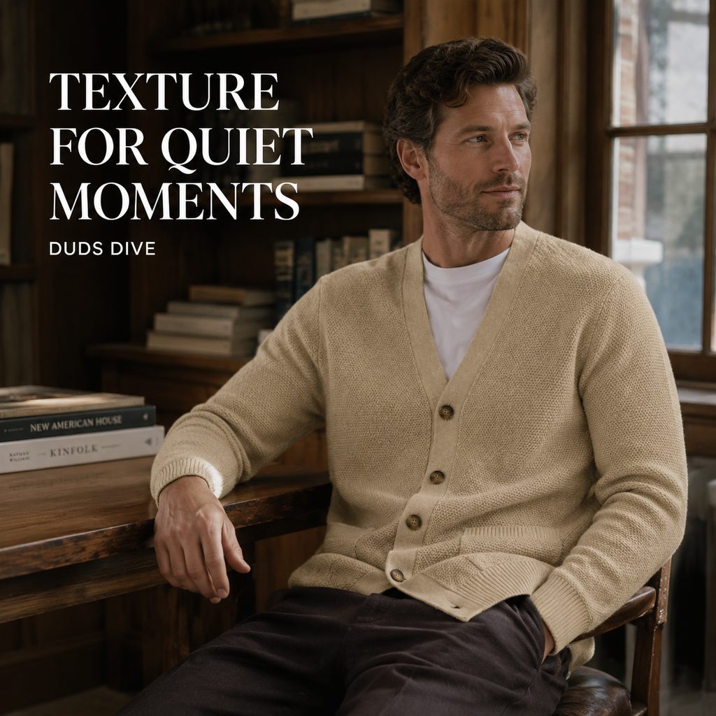 Tideway Textured Cardigan — Warm Sand