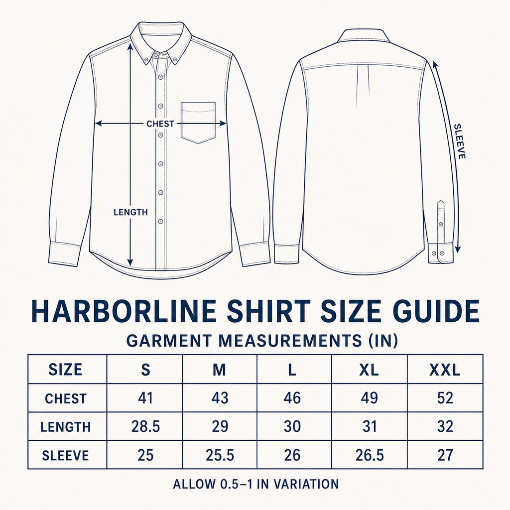 Harborline Brushed Oxford Shirt — Slate Blue