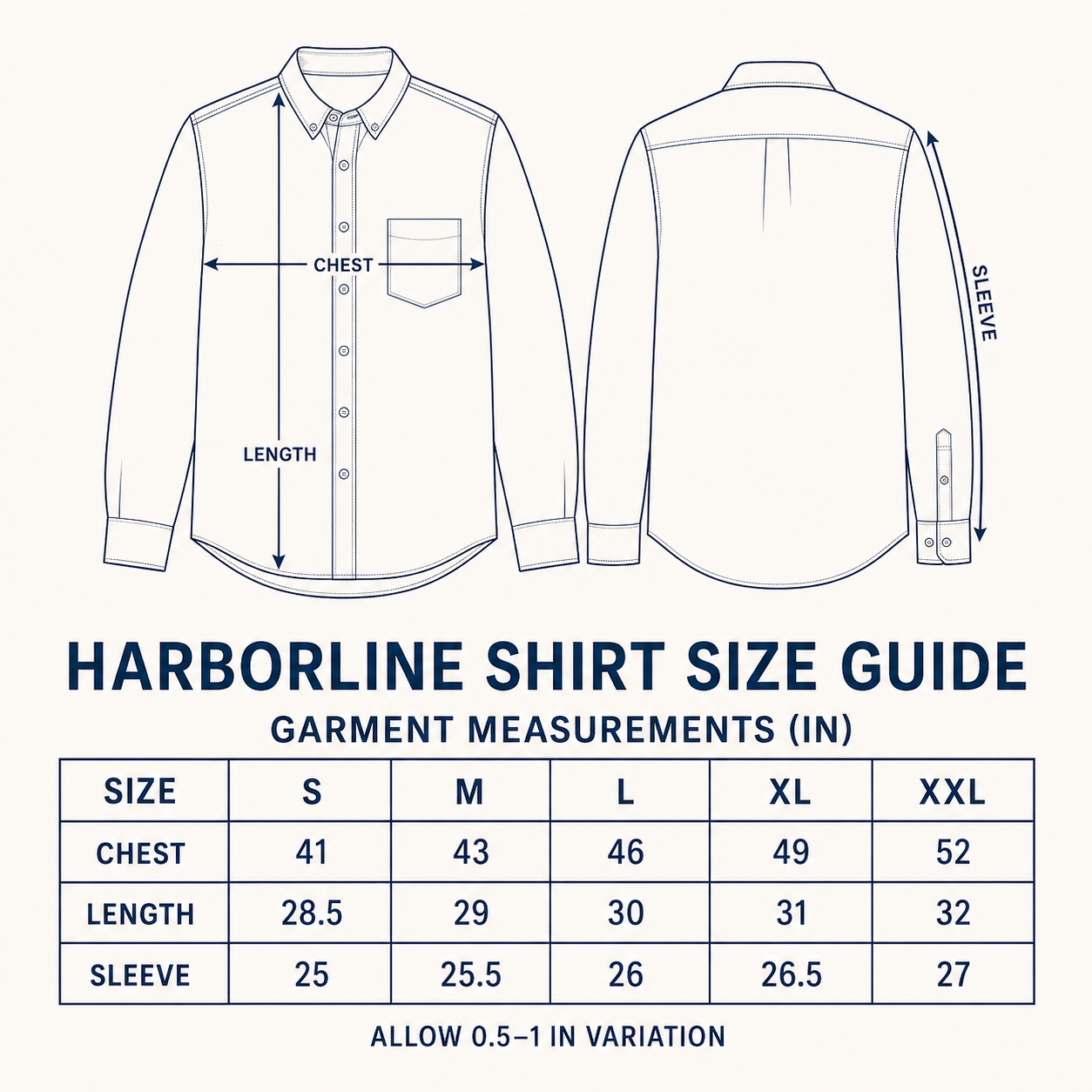 Harborline Brushed Oxford Shirt — Slate Blue