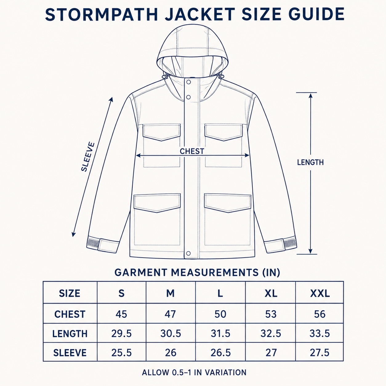 Stormpath Hooded Field Jacket — Dusty Blue