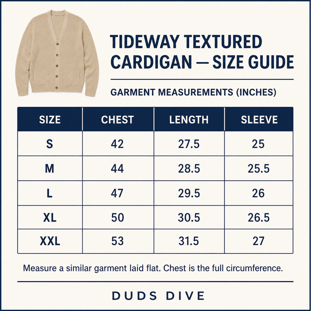 Tideway Textured Cardigan — Warm Sand