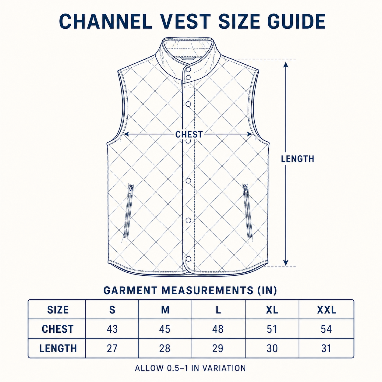 Channel Quilted Vest — Charcoal