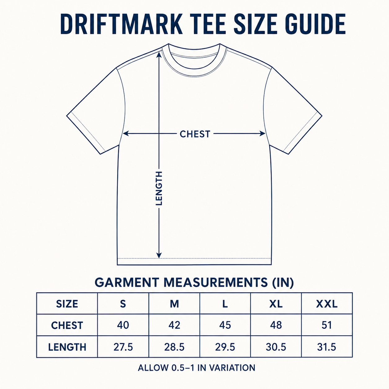 Driftmark Garment-Dyed Tee — Mineral Gray