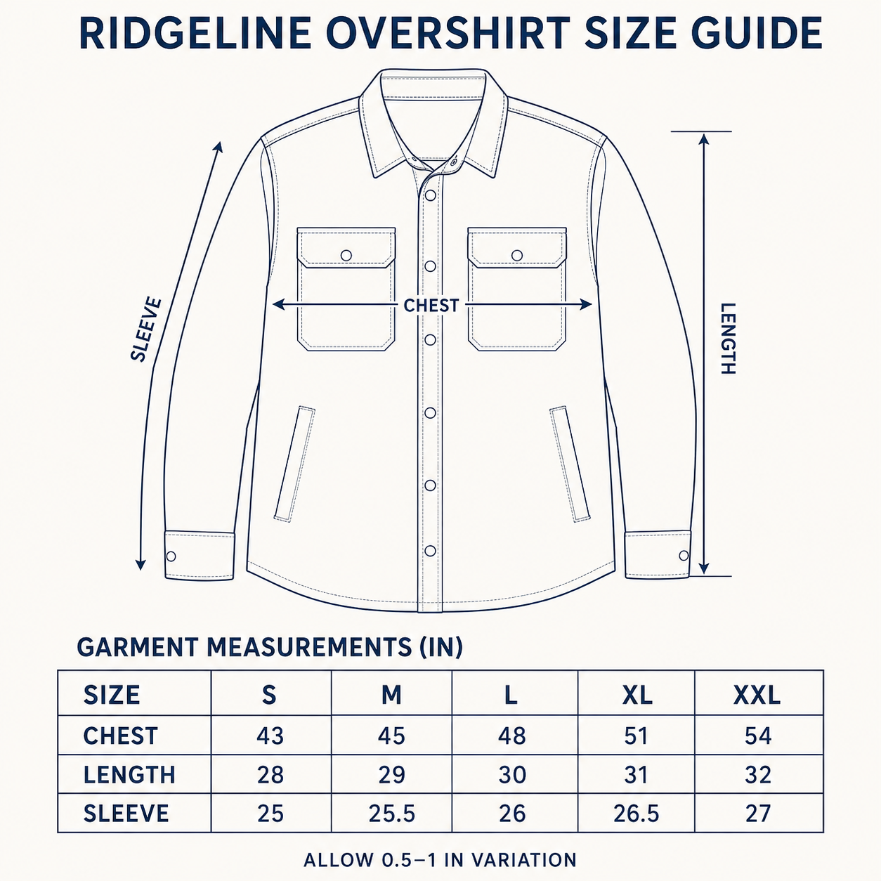 Ridgeline Canvas Overshirt — Tobacco Brown