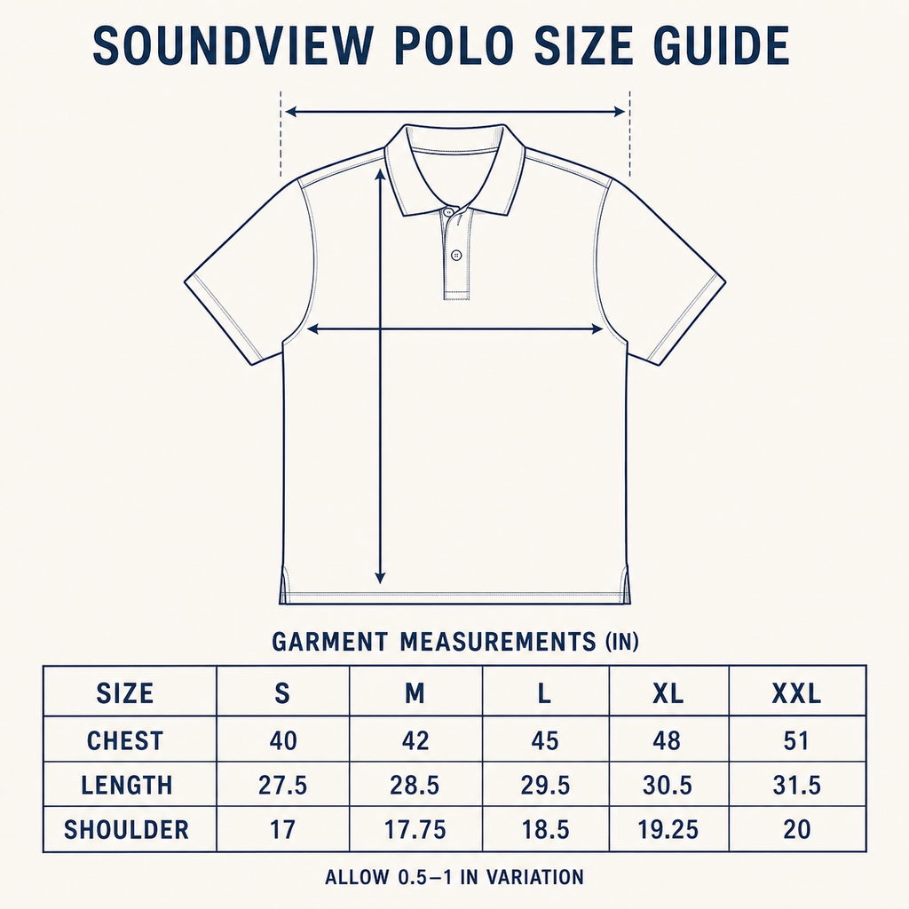 Soundview Pique Polo — Deep Navy