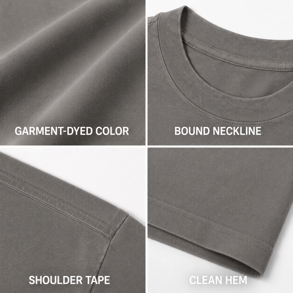 Driftmark Garment-Dyed Tee — Mineral Gray